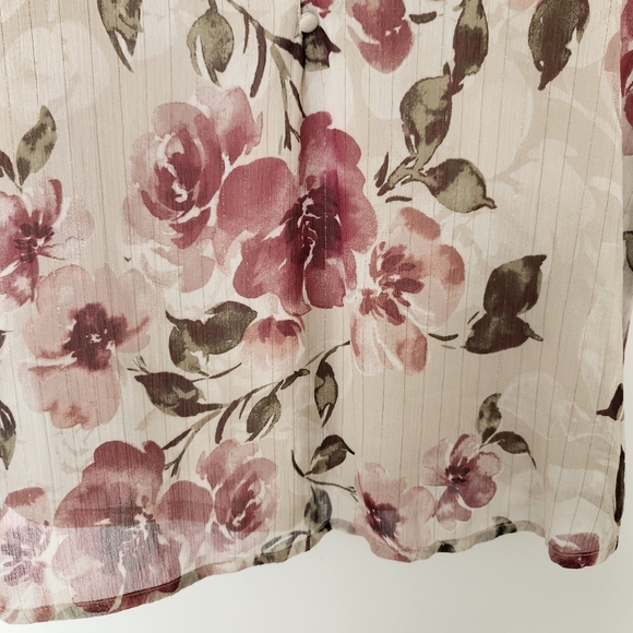 Joie Cecarina Floral Romantic Peasant Blouse Size Large - Picture 4 of 11